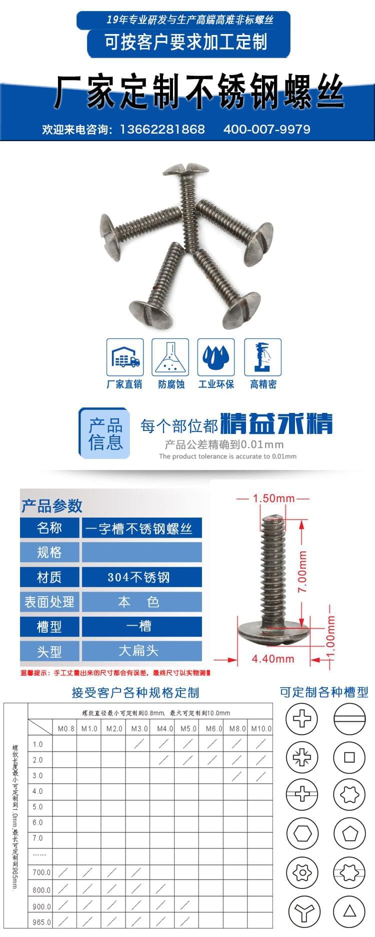 不銹鋼大扁頭螺絲 (3)